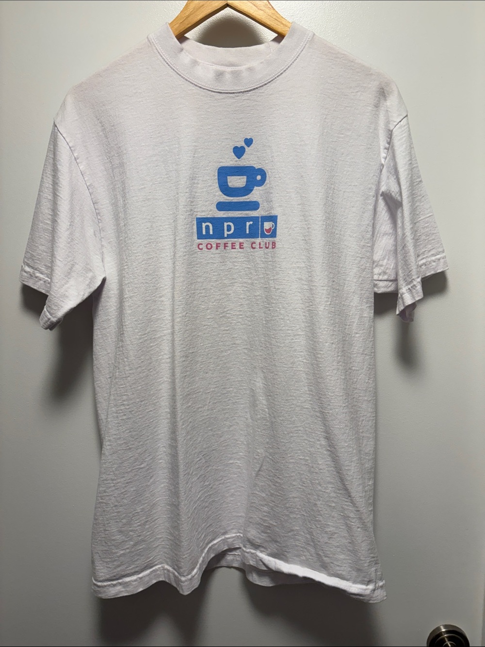 No Free Coffee NFC NPR Coffee Club Short Sleeve Tee — White